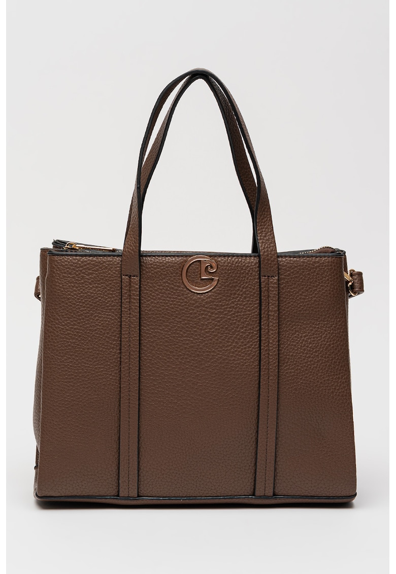 Geanta shopper de piele ecologica cu 3 compartimente