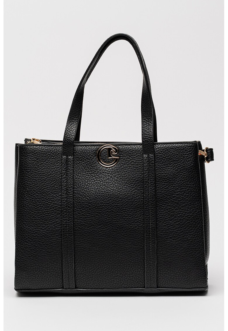 Geanta shopper de piele ecologica cu 3 compartimente