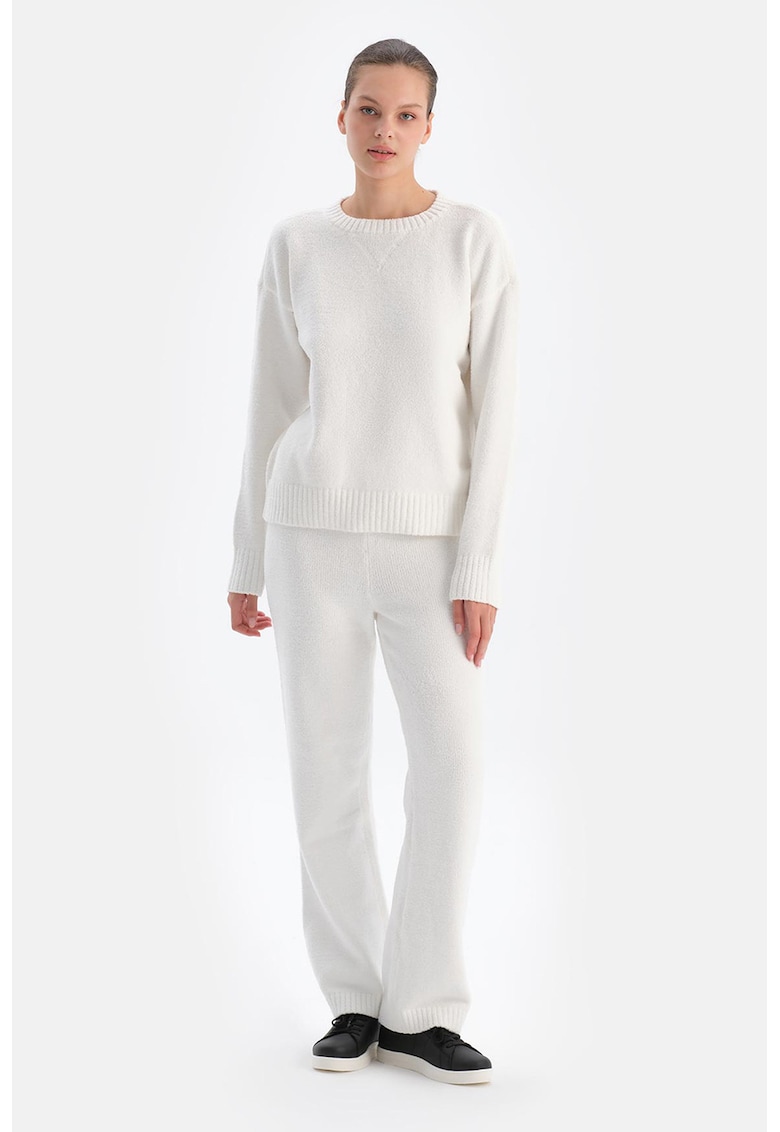 Pantaloni tricotati cu talie elastica