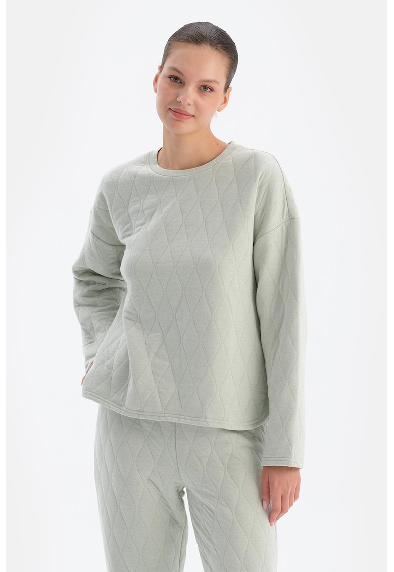 Bluza de pijama cu aspect matlasat