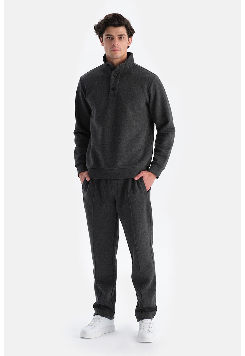 Pantaloni de trening cu croiala dreapta si snur de ajustare