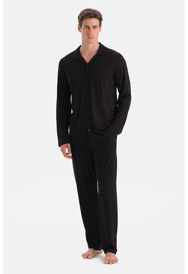 Pijama din amestec de modal cu model