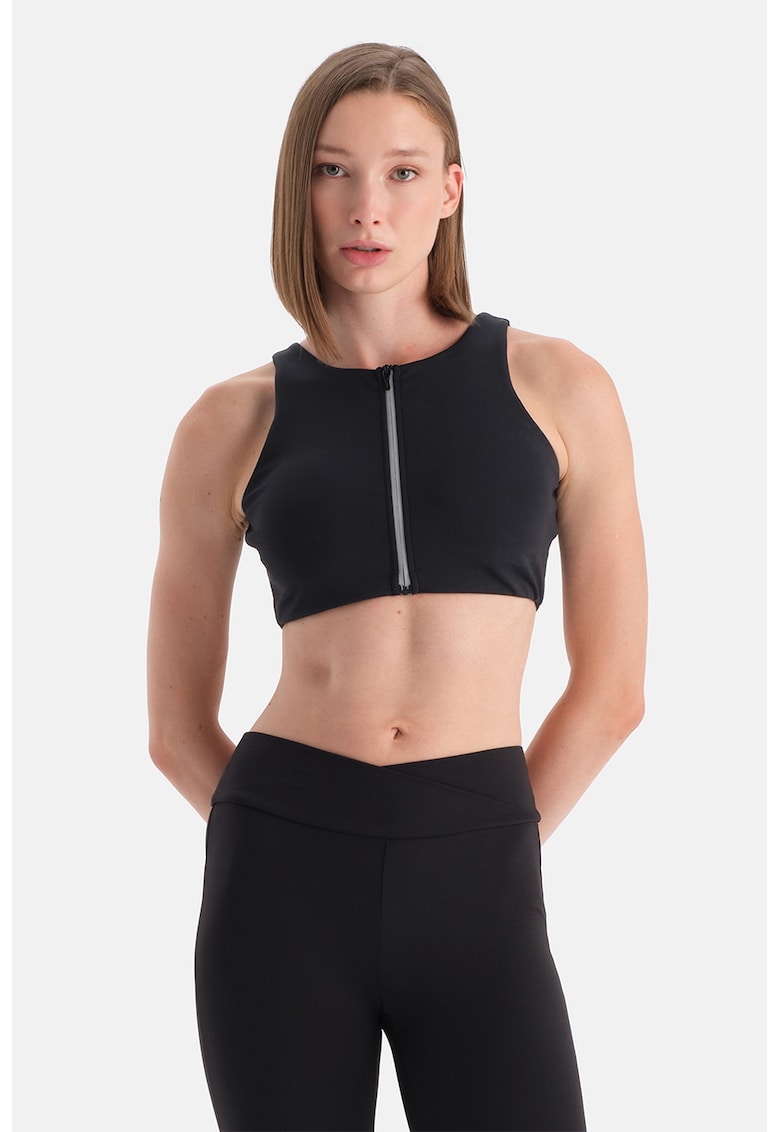 Bustiera cu fermoar - Negru