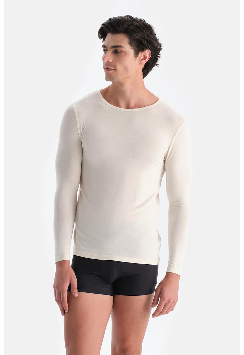 Bluza slim fit de casa din amestec de casmir