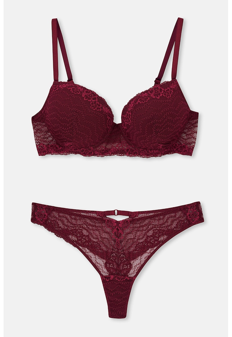 Set de sutien si chiloti cu dantela - 2 piese