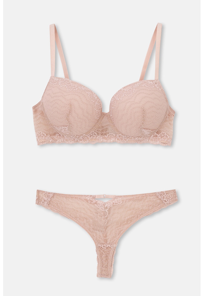 Set de sutien si chiloti cu dantela - 2 piese