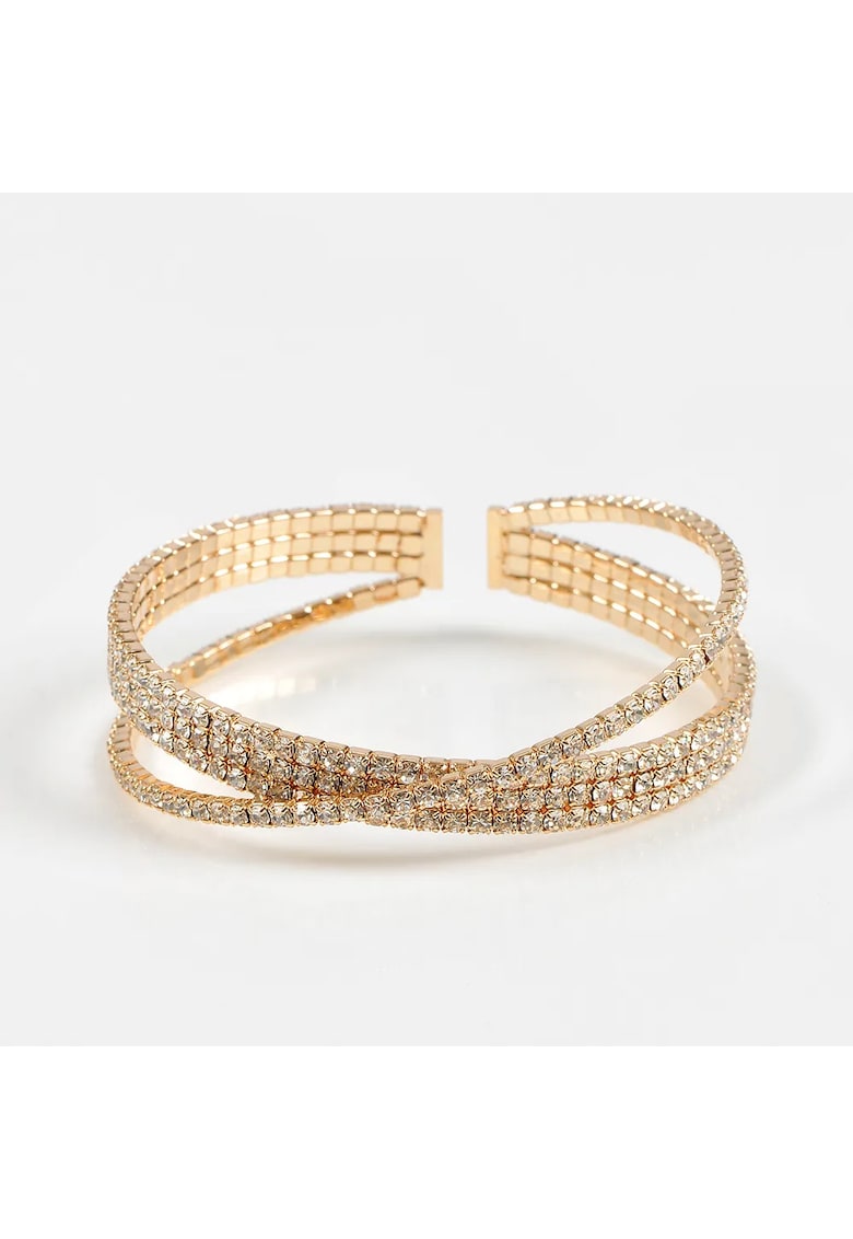 Bratara aurie fixa cu design incrucisat - Paris