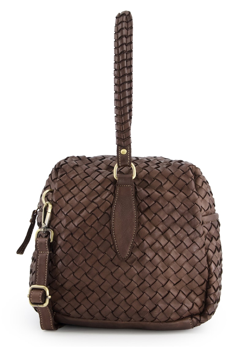 Geanta de dama din piele naturala - model Bucket - 27x29x16cm - cu manere de 53cm - curea detasabila max 133cm.