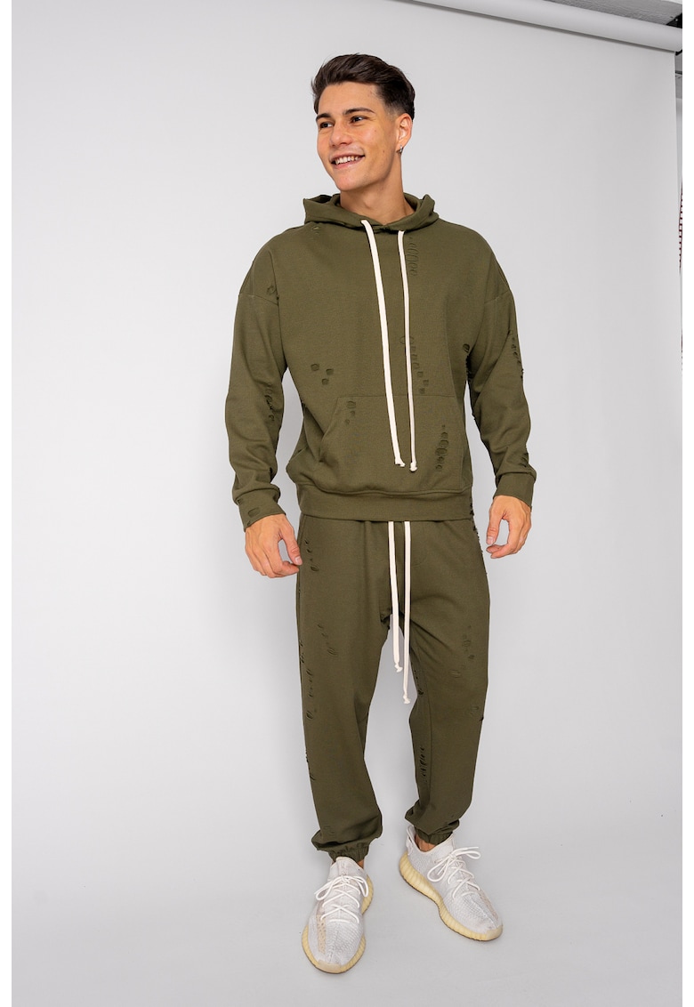 Set Ripped hanorac si pantalon Kaki 18489