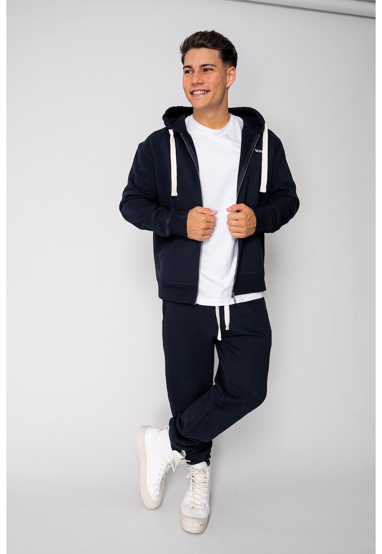 Set hanorac cu fermoar si pantalon Navy 18510 - Bleumarin