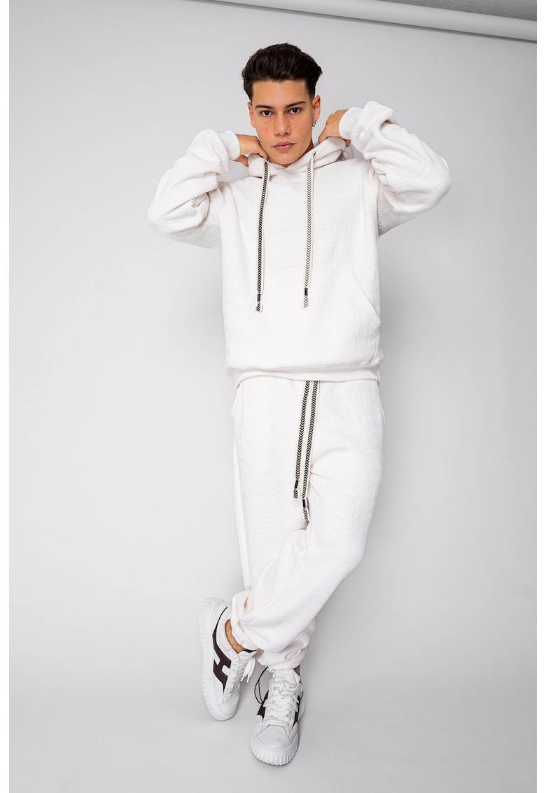 Set Winter Velvet hanorac si pantalon Off White 18556