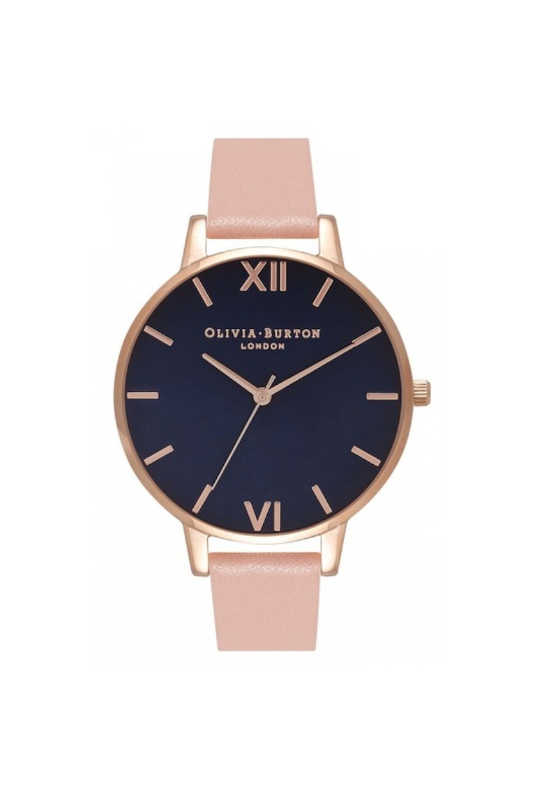 Ceas Dama -  Big Dial - inox - piele naturala - 38mm