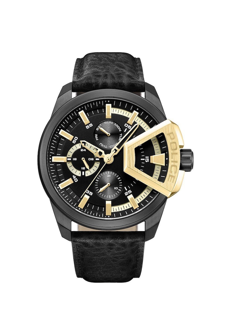 Police Ceas Barbati quartz - inox - piele naturala - 46mm