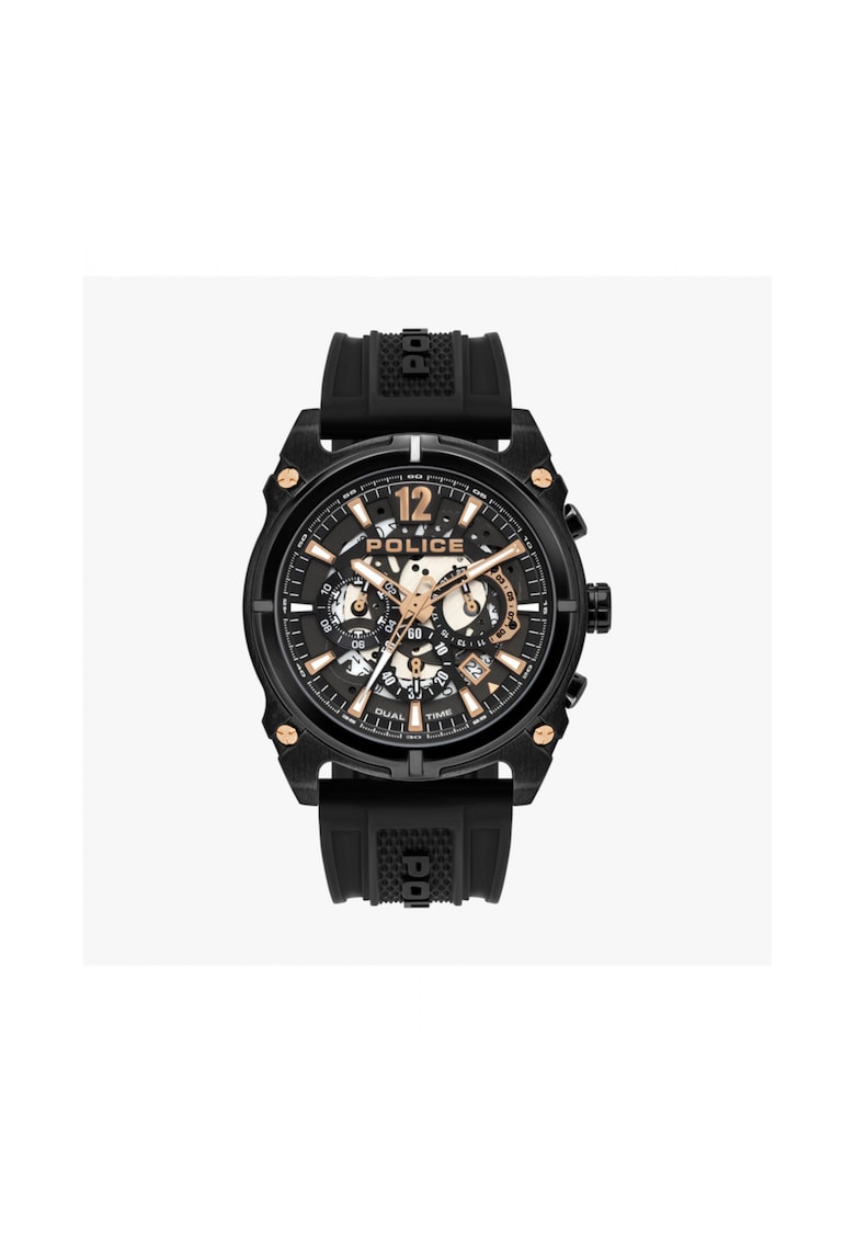 Ceas bărbați - Rebel PL16020JSB61P - inox - 46mm - curea silicon