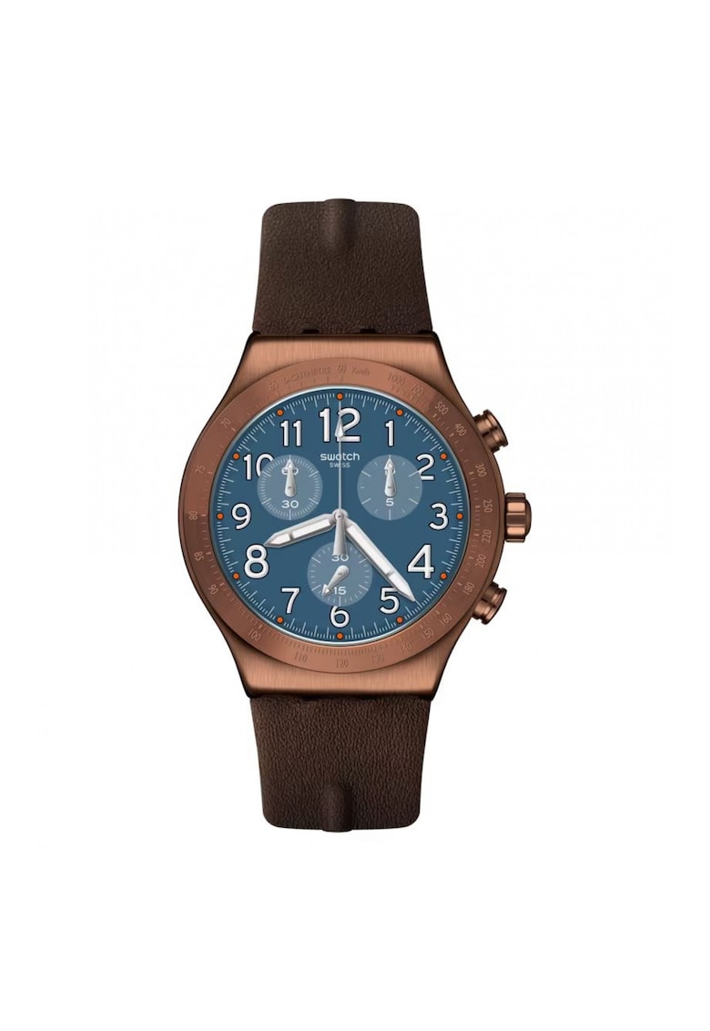 Swatch Ceas bărbați - Irony Vintage YVC100 - 43mm - inox - curea piele