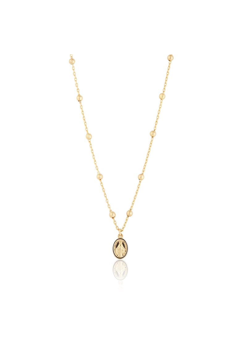 Colier din Aur Galben de 14K cu Cruce si Zirconia -