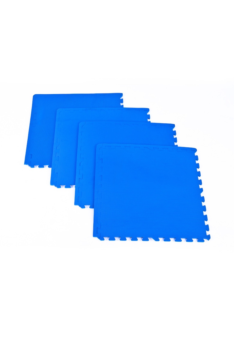 Saltea puzzle Scrab - 4 buc x 61 x 61 x 0.8 cm - albastru