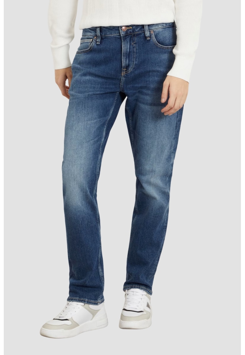 Blugi pentru barbati - material bumbac/elastan - culoare albastru - Albastru