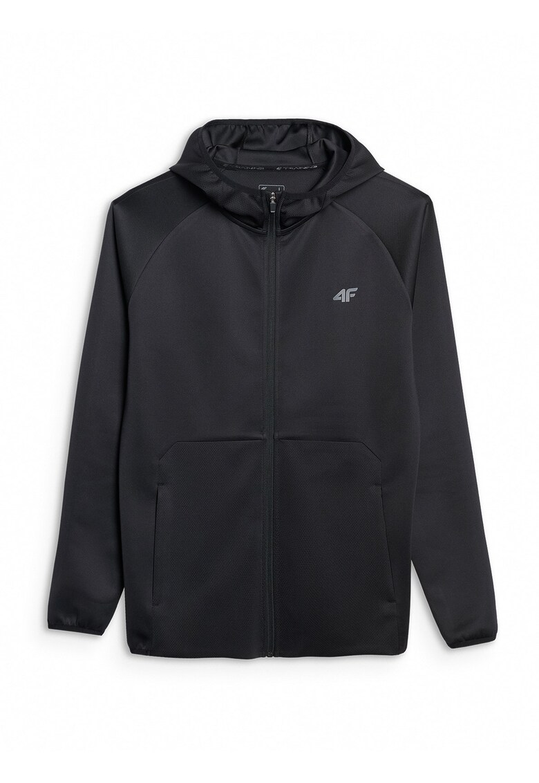 Hanorac Barbati Negru - Gluga Fermoar - Tehnologie 4FDry - AW25