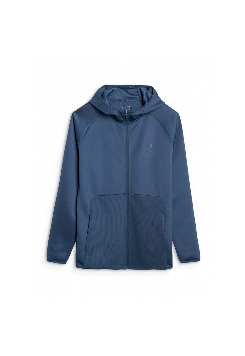 Hanorac Barbati Fermoar Gluga -Denim