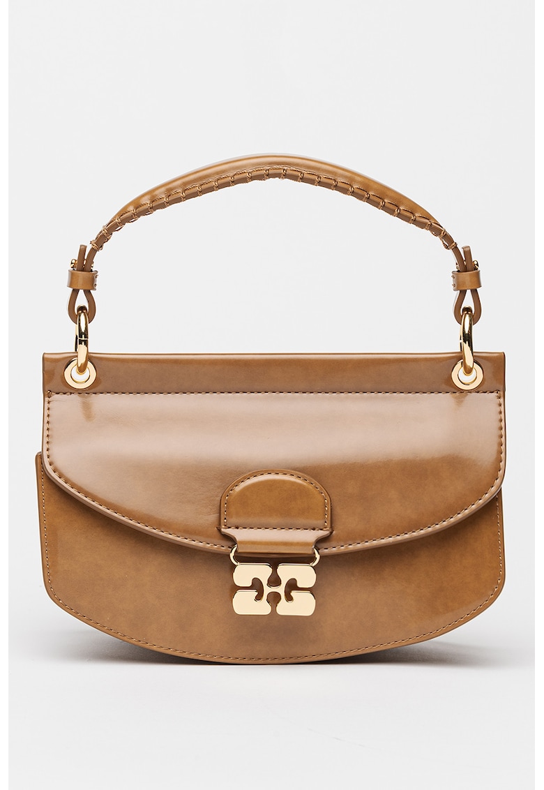 Geanta crossbody de piele ecologica cu clapa si bareta detasabila