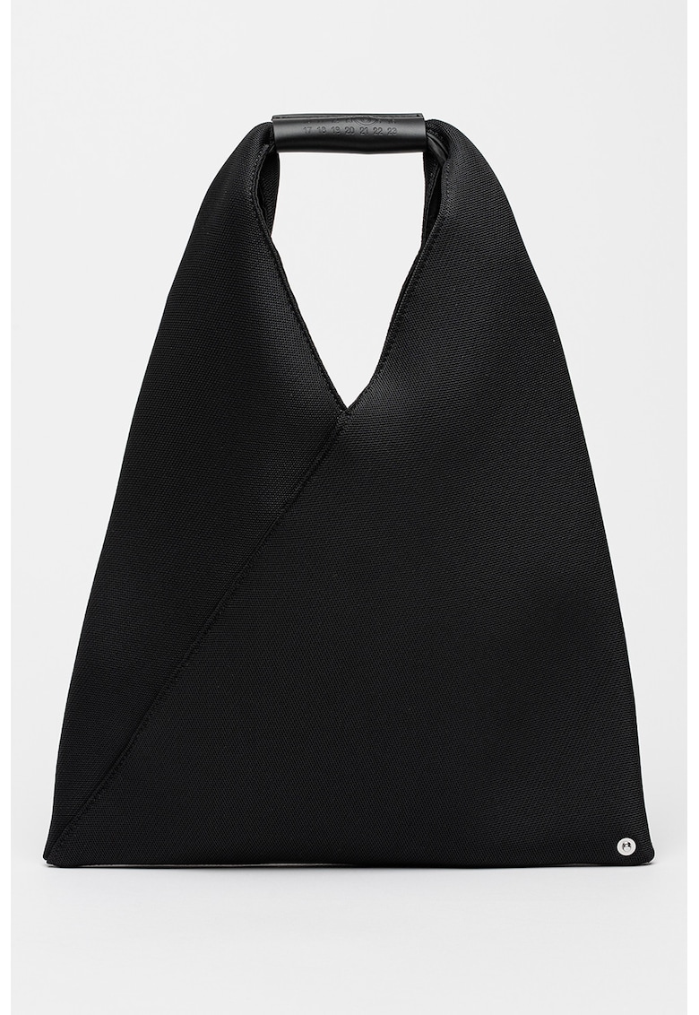 Geanta din material textil cu maner si capse