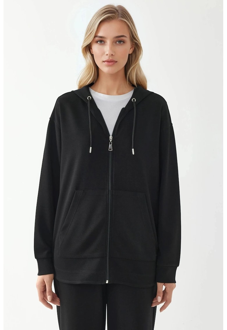 Hanorac dama - Negru - Textil