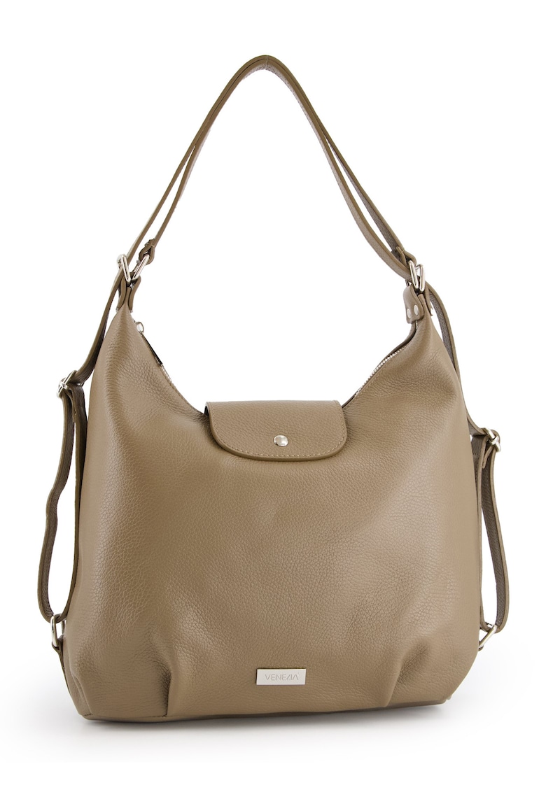 Geanta de dama din piele naturala maro - model shopper - 35x36x13cm - curea max 90cm