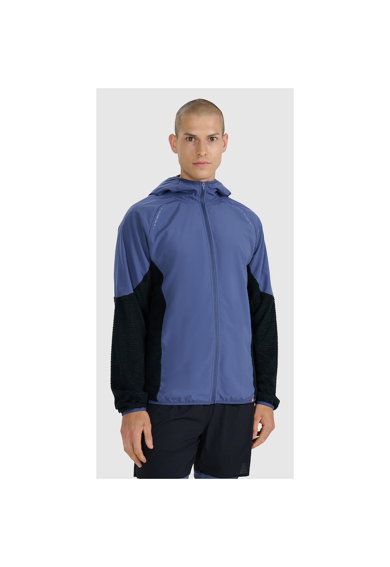 Hanorac Trail Running impermeabil - reflectorizant - albastru denim - marime