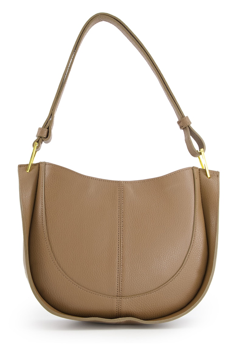 Geanta de umar piele naturala - maro - 23x28x8 -5cm - cu un compartiment interior - curea max 108cm