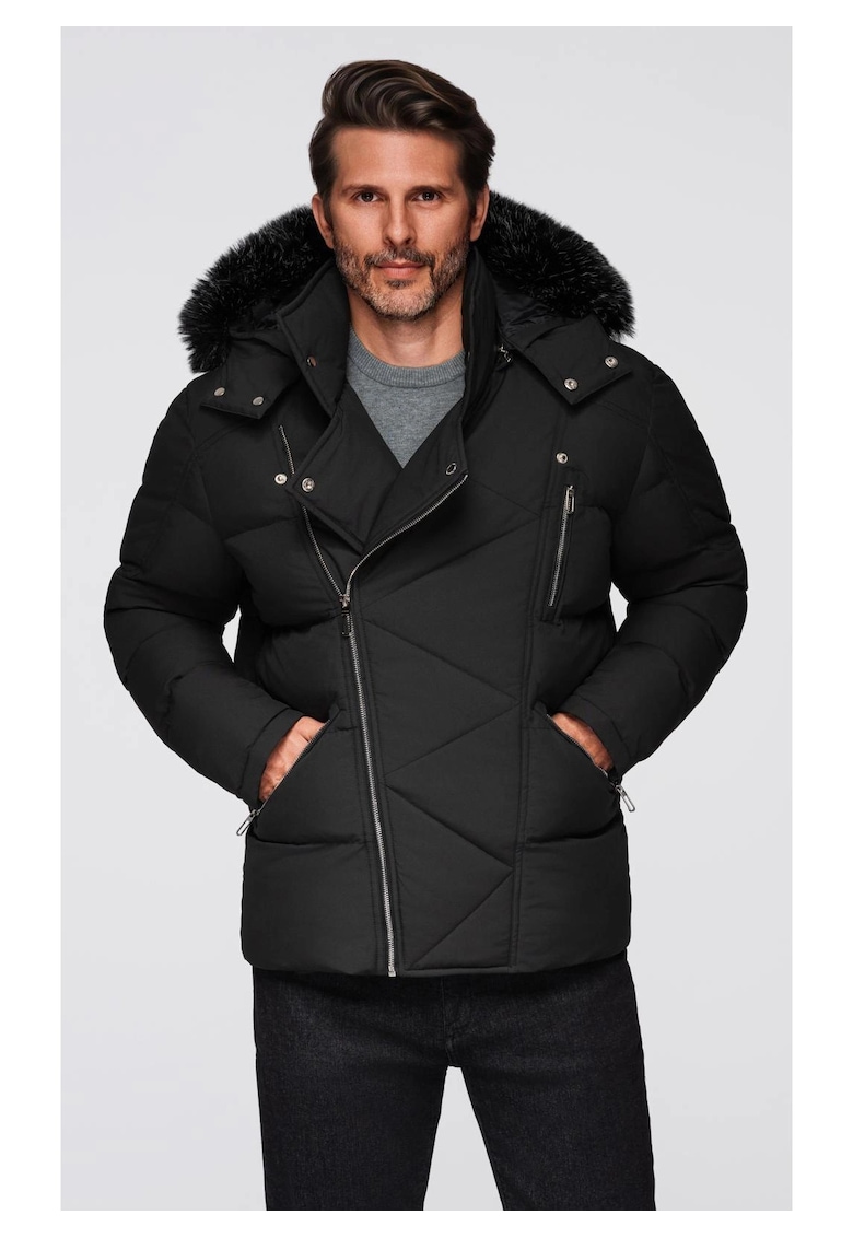 Jacheta matlasata de motociclist cu gluga OM-JAHP-0252