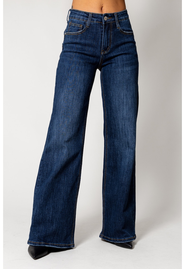 Blugi elastici drepti din denim Dark Blue 18017