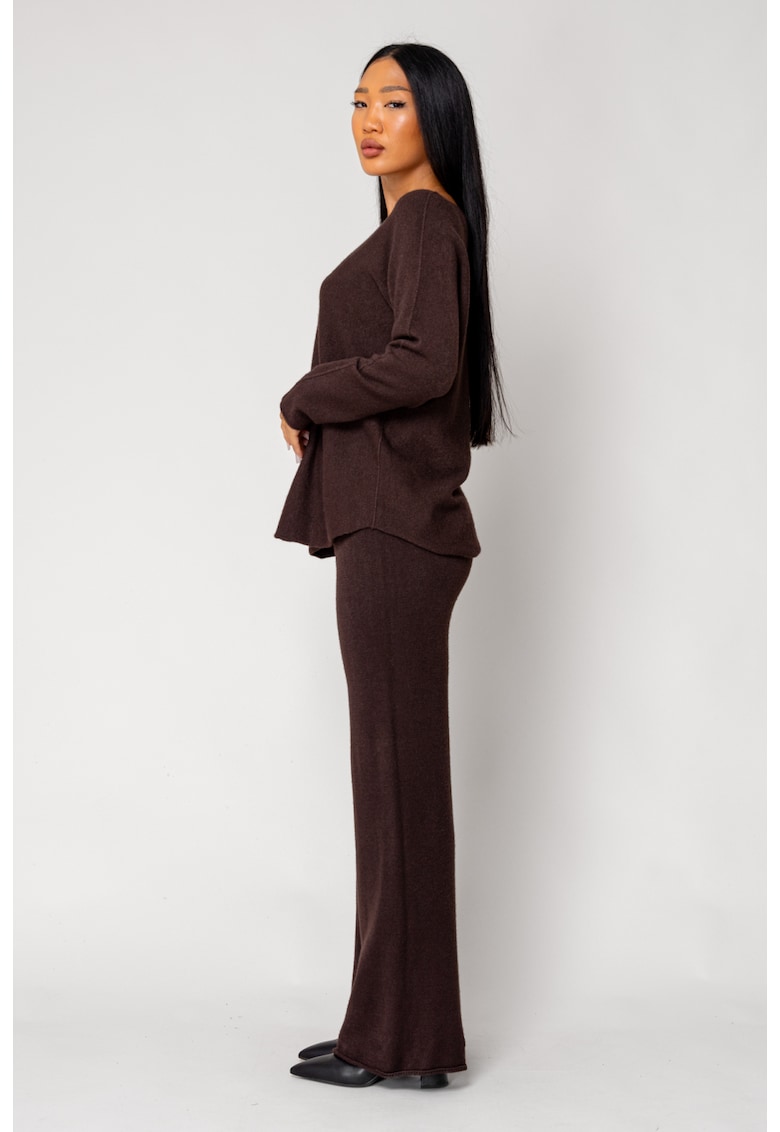 Set Vellera Pulover si Pantalon lung Brown 18117