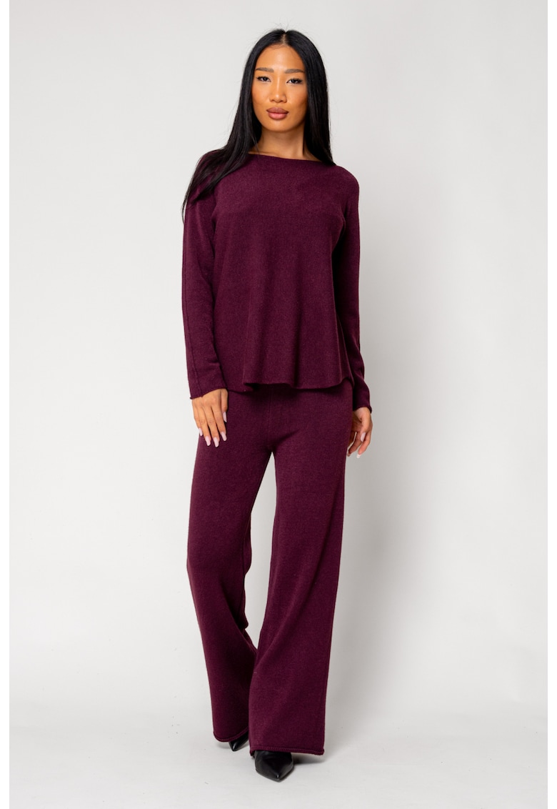 Set Vellera Pulover si Pantalon lung Burgundy 18264