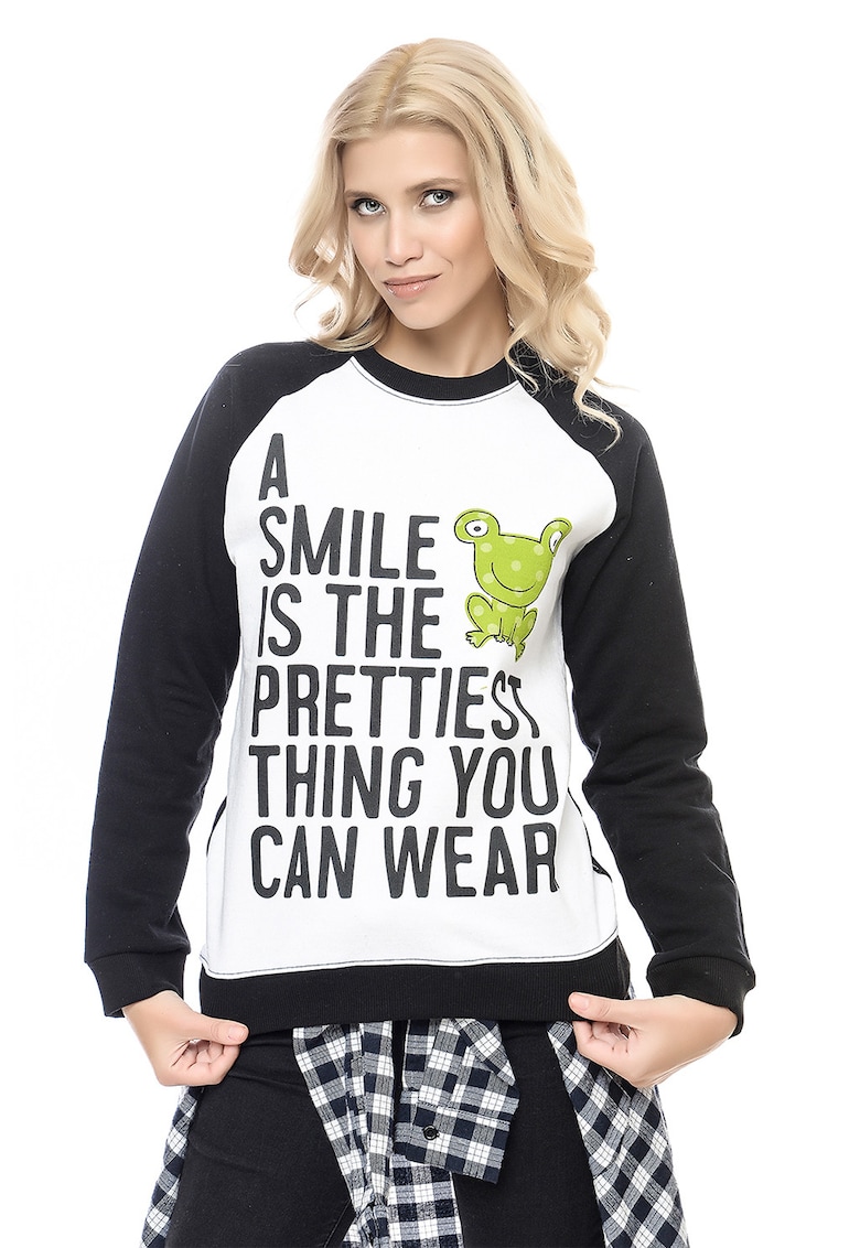 Bluza de trening de bumbac cu imprimeu text