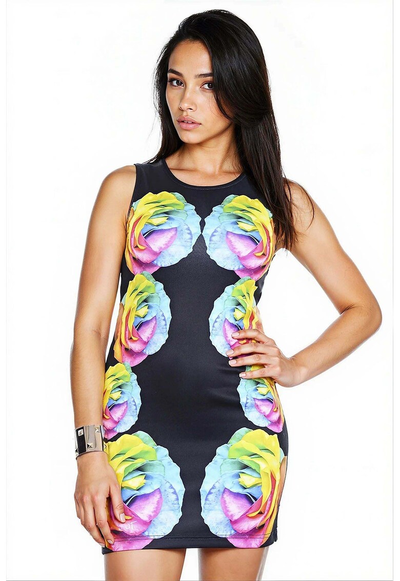 Rochie cambrata cu imprimeu floral