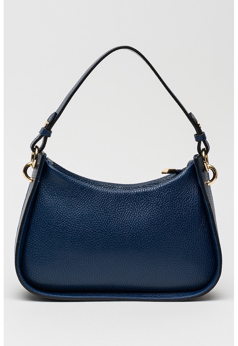 Geanta crossbody de piele cu bareta lant