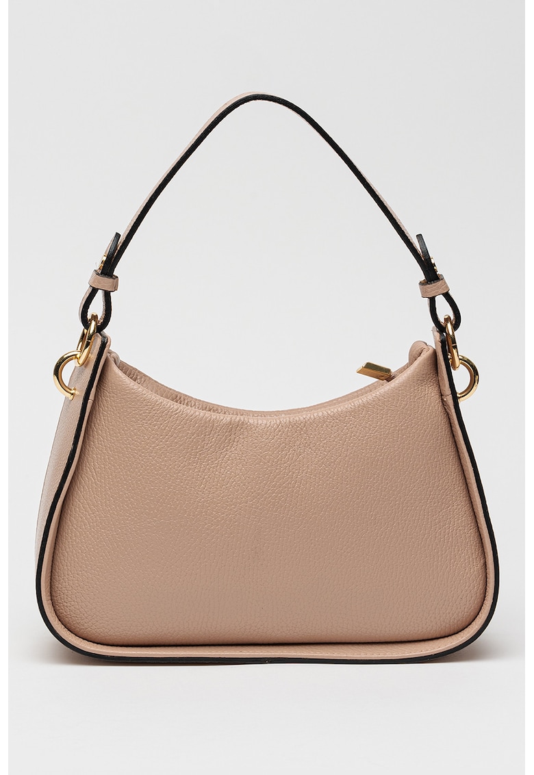 Geanta crossbody de piele cu bareta lant
