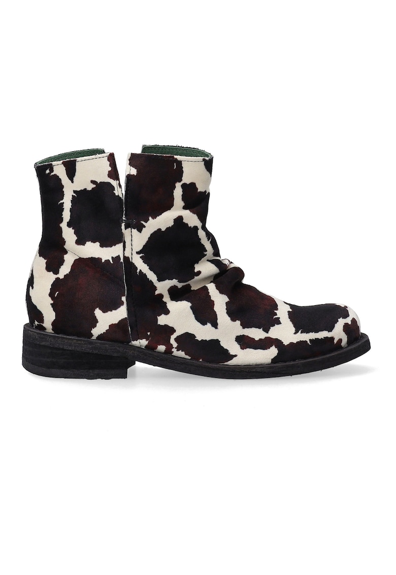 Ghete scurte de dama pana la glezna cu motiv animal