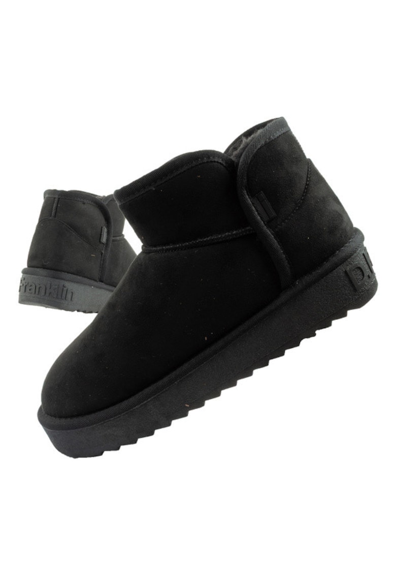 Ghete de zapada de iarna pentru femei D. Franklin - ghete la moda - izolate - cu captuseala de blana - Negru
