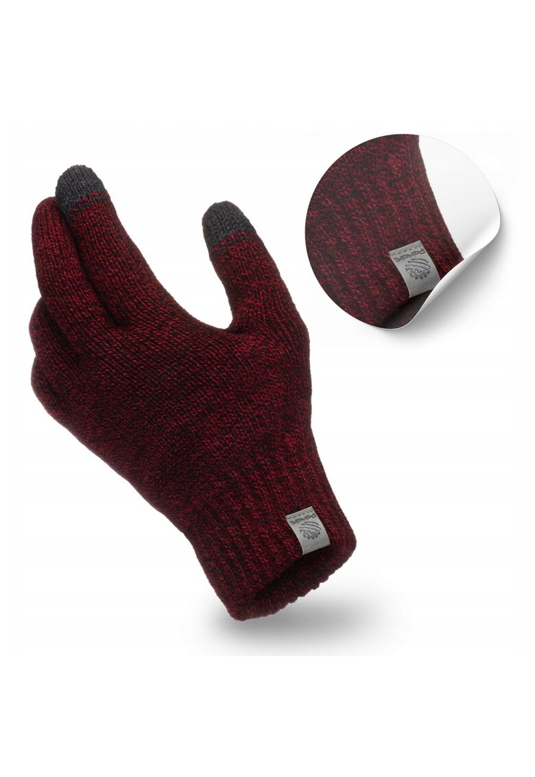 Manusi de iarna pentru barbati - universale - visinie - compatibile cu ecranele tactile - finisaj de inalta calitate - design modern si clasic - placute la atingere - material rezistent la scarpaturi - lungime: aprox. 24 cm - latime: aprox. 13 - 5 cm