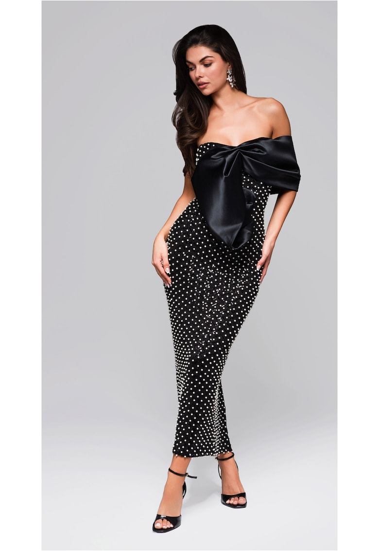 Rochie de seara maxi LA-OM-DLR255 - Negru