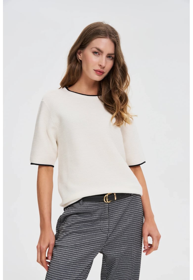 Pulover cu maneca scurta alb Off White - Off White