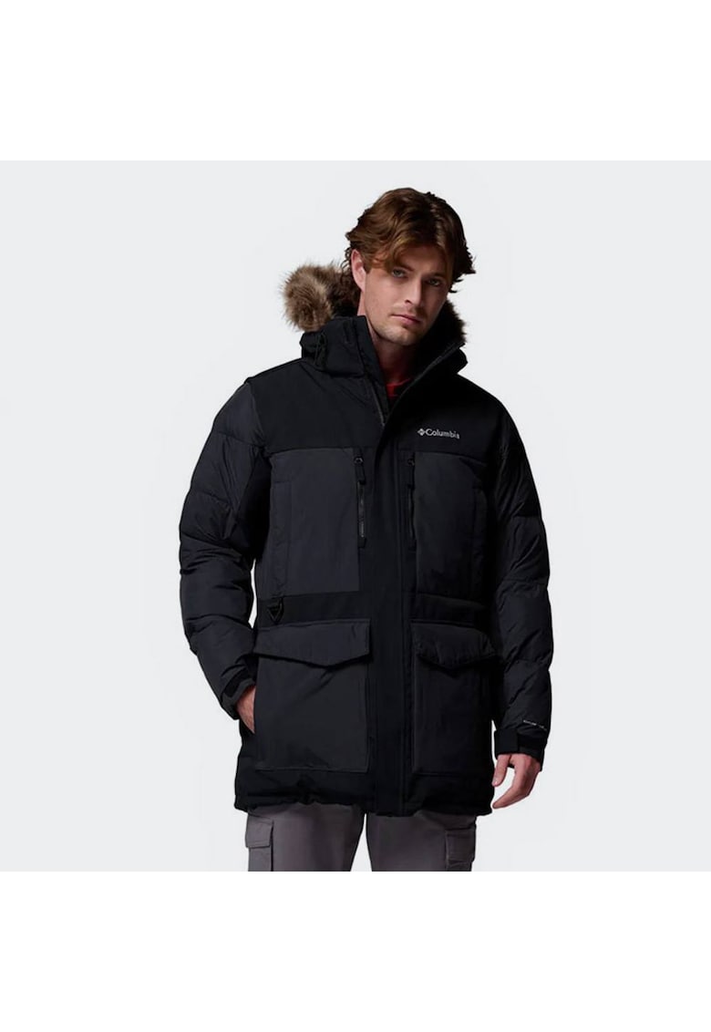 Jacheta sport barbati Marquam Peak Fusion II - impermeabila - cu gluga detasabila - neagra - poliester reciclat