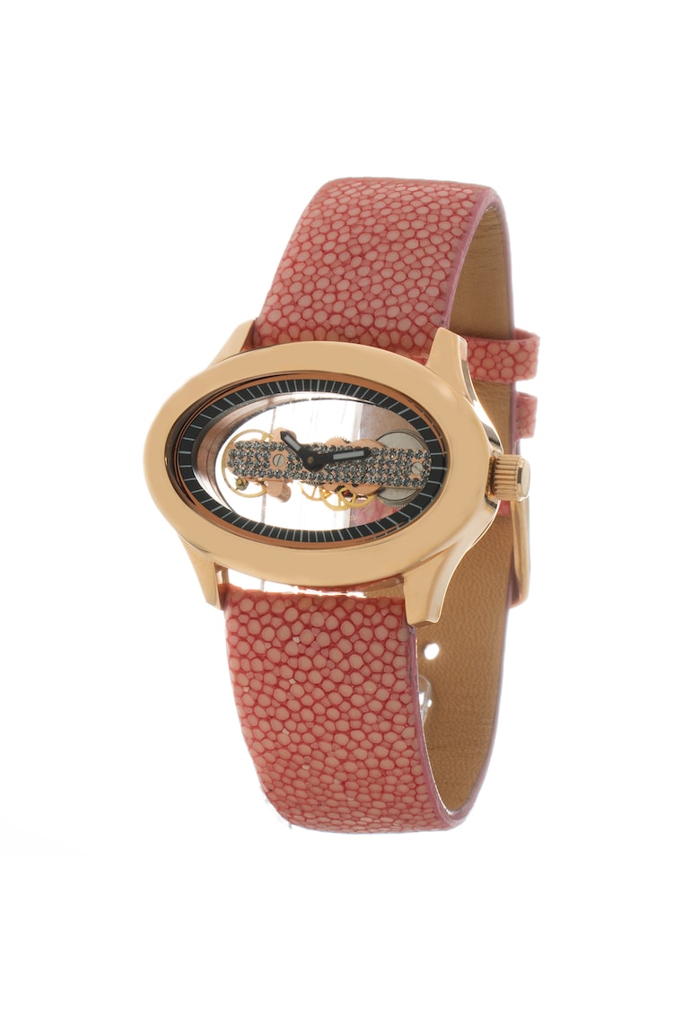 Ceas Dama -  quartz - inox - piele naturala - 40mm