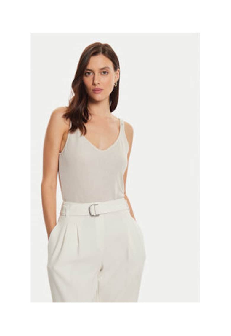 Top dama - Poliamida/Poliester - Ecru -