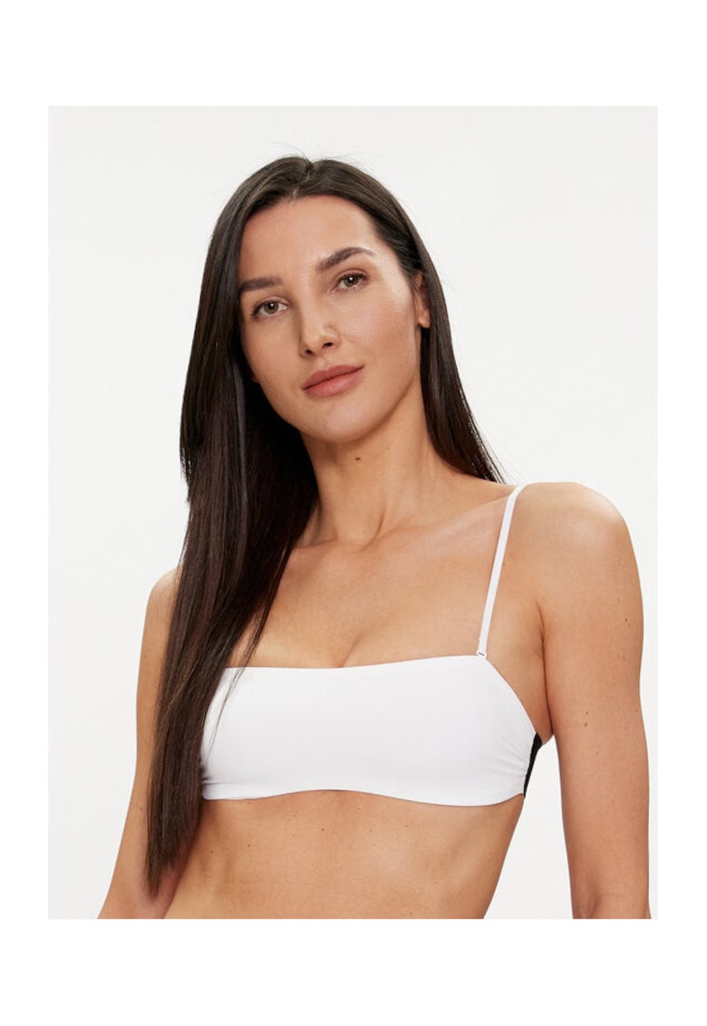 Sutien - alb - poliamida reciclata - elastan -