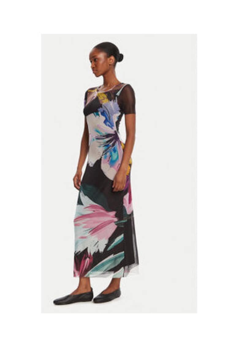 Rochie de zi - multicolor - 94% poliester - 6% elastan -