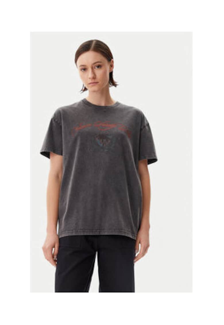 Tricou dama - negru - 100% bumbac