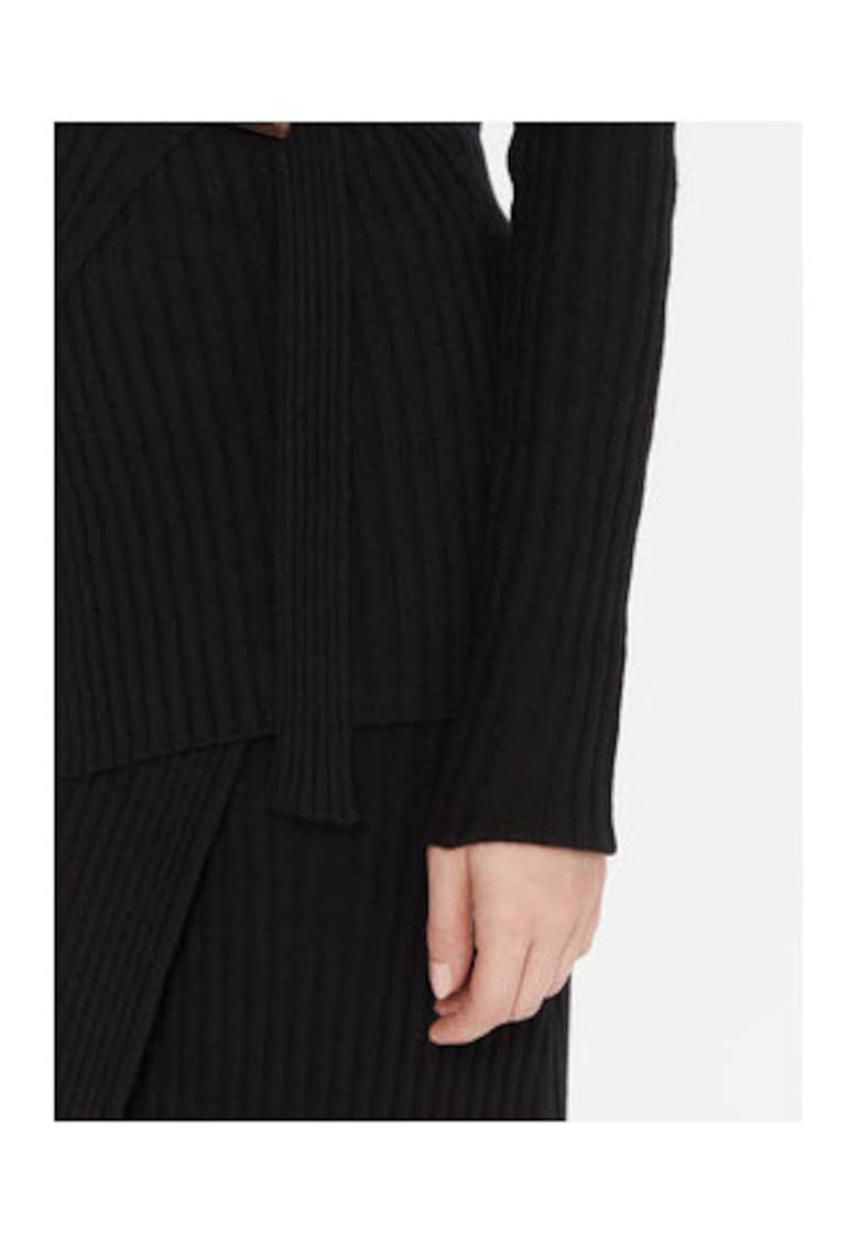 Cardigan dama - Negru - 35% poliamida - 30% viscoza - 30% lana - 5% casmir - OS